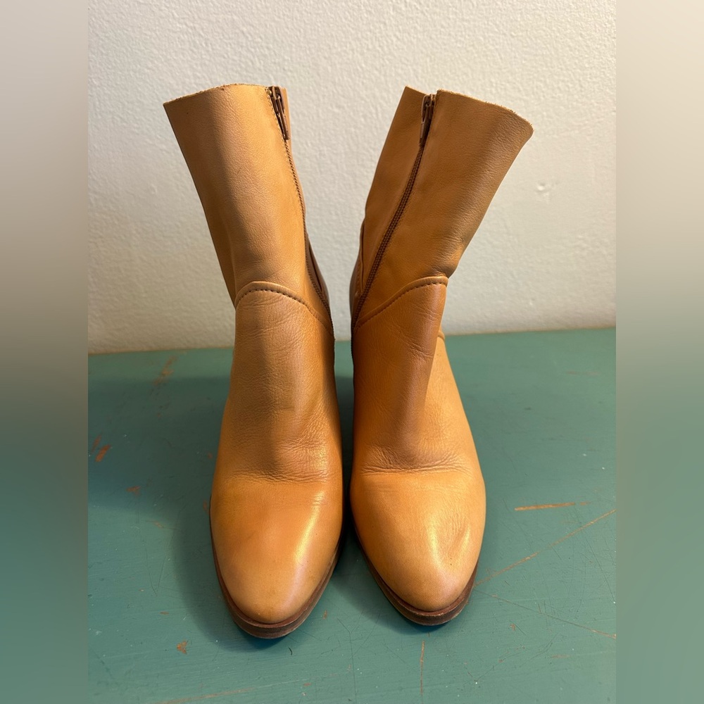Tan Leather Ankle Boots